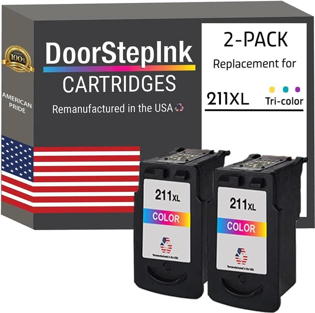 Main image of DoorStepInk Remanufactured in The USA Ink Cartridge Replacements for Canon CL-211XL 211 XL 2 Color for Canon Pixma iP2700 MP250 MP490 MX330 MX410