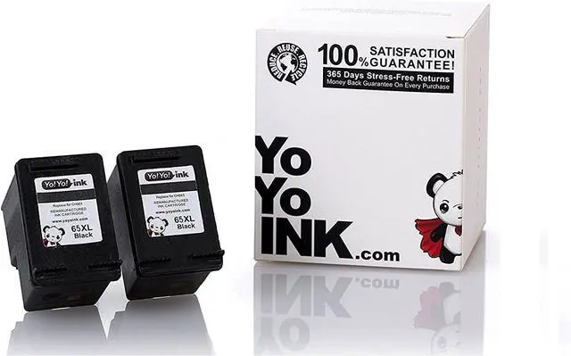 Main image of YoYoInk 2 Pack Remanufactured Ink Cartridge Replacement for HP 65 65XL (2 Black)