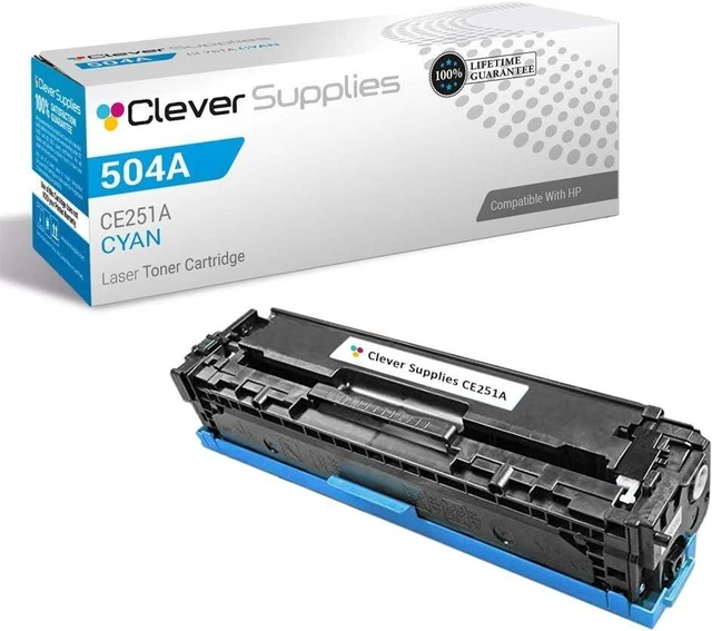 Main image of CS Compatible for HP CP3525dn CE251A Cyan HP 504A Color Laserjet CM3530 CM3530FS CP3525 CP3525N CP3525DN CP3525X CP3520 CM3530FS MFP CM3530MFP Toner Cartridge