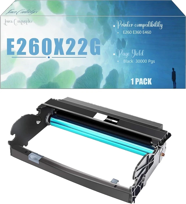 Main image of E260X22G Compatible Drum Unit (Not Toner) Replacement for Lexmark E260 E360 E460 Printers, High Yield (30000 Pgs) Black