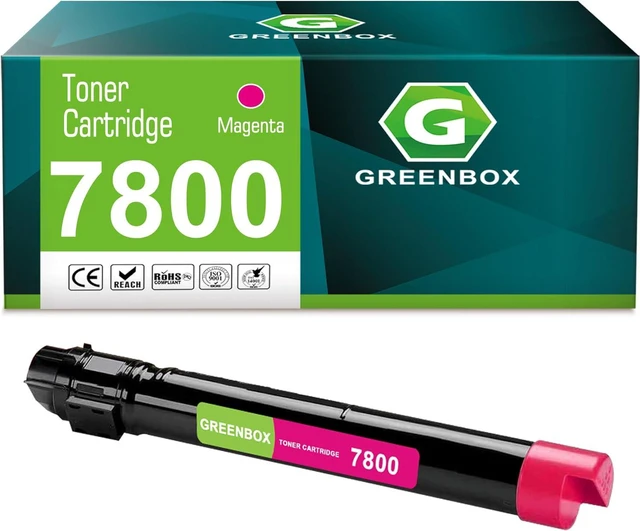 Main image of GREENBOX Compatible 7800 High Yield Magenta Toner Cartridge Replacement for Xerox 106R01567 for Phaser 7800 7800DN 7800DX 7800GX Printer (1 Pack)