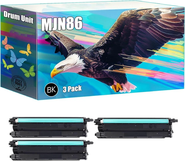 Main image of Compatible with Dell MJN86 CD7Y3 D20NH 16C0Y Drum Unit Work for Dell H625cdw H825cdw S2825cdn Printers, with Chip, High Yield 50000 Pages, Bright Colors Clear Printing (3 Pack Black)