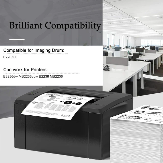 Alt view image 2 of 7 - B220Z00 Drum Units Compatible for Lexmark B220Z00 Imaging Drum Unit Work for Lexmark B2236dw MB2236adw B2236 MB2236 Printers