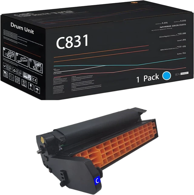 Main image of Compatible with Okidata OKI C831 Drum Unit Work for Okidata OKI C831 C831DN C831N MC873dn MC873dnc MC873dnx Printers, with Chip, High Yield 40000 Pages, High-Definition Printing (1 Pack Cyan)