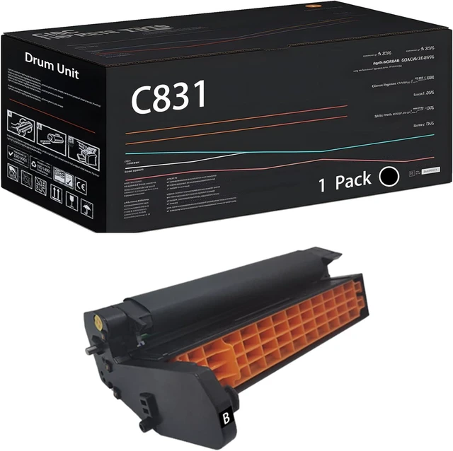 Main image of Compatible with Okidata OKI C831 Drum Unit Work for Okidata OKI C831 C831DN C831N MC873dn MC873dnc MC873dnx Printers, with Chip, High Yield 40000 Pages, High-Definition Printing (1 Pack Black)