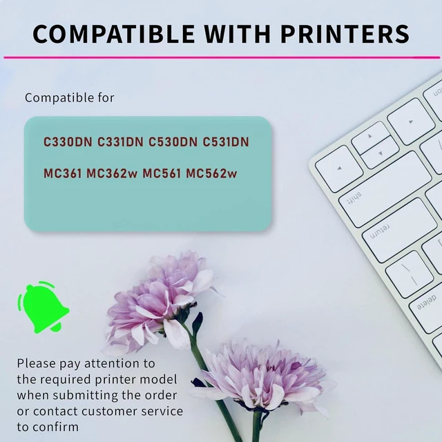 Alt view image 2 of 7 - Compatible Drum Unit for OKI 44494201 Image Drum, Large Capacity Work with C330DN C331DN C530DN C531DN MC361 MC362w MC561 MC562w Printer, High Yield 20,000Pages,1Pack
