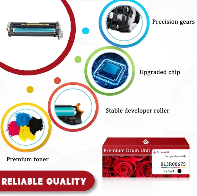 Alt view image 4 of 7 - 013R00675 Drum Unit Compatible for Xerox 013R00675 Imaging Drum Work for Xerox WorkCentre 5945 5955 5945i 5955i AltaLink B8045 B8055 B8065 B8075 B8090 Printers