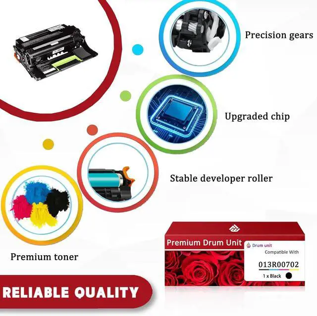 Alt view image 4 of 7 - 013R00702 Drum Unit Compatible for Xerox 013R00702 Imaging Drum Work for Xerox B410 VersaLink B415 Printers