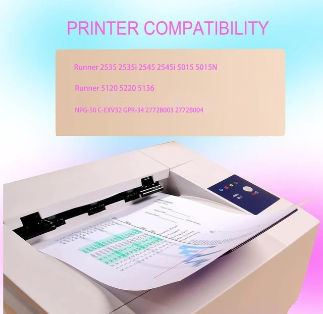 Alt view image 3 of 6 - High-Capacity GPR34 Imaging Drum, Compatible with Canon Runner 2535 2535I 2545 2545I 5015 5015N Printers Drum Unit NPG-50