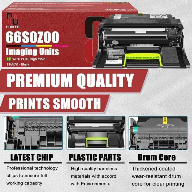 Alt view image 4 of 7 - 66S0Z00 Drum Units Compatible for Lexmark 66S0Z00 Imaging Drum Unit Work for Lexmark MS531 MS631 MX532 MX632 M3350 XM3350 Printers