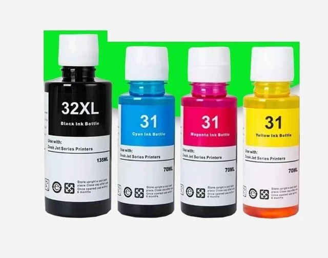 Main image of 31 32XL Refill Dye Ink for H-/*P 455 457 450 7301 6001 7602 5101 7001 551 651 Printers for S-Art T-nk 670 675 720 725 750 Inks(31-1Set)