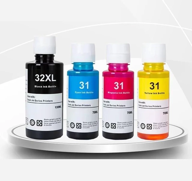 Alt view image 2 of 3 - 31 32XL Refill Dye Ink for H-/*P 455 457 450 7301 6001 7602 5101 7001 551 651 Printers for S-Art T-nk 670 675 720 725 750 Inks(31-1Set)