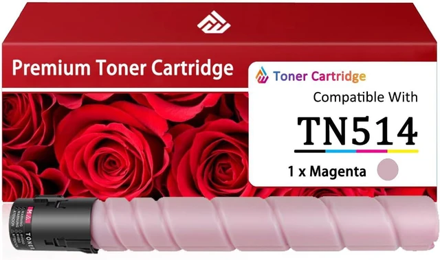 Main image of TN514 Toner Cartridge Compatible for Konica Minolta TN514 TN-514 A9E8330 Magenta Toner Cartridges Work for Konica Minolta Bizhub C458 C558 Printers
