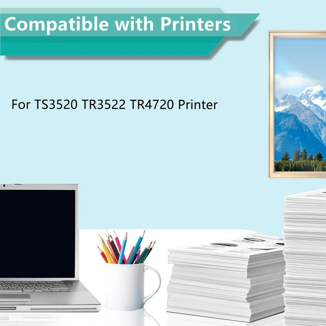 Alt view image 2 of 7 - PG-275XL CL-276XL Ink Cartridges Replacement for PG-275 CL-276 Compatible for Canon TS3520 TR3522 TR4720 Printer, High Yield 400 Pages, with Chip Black-2 Pack