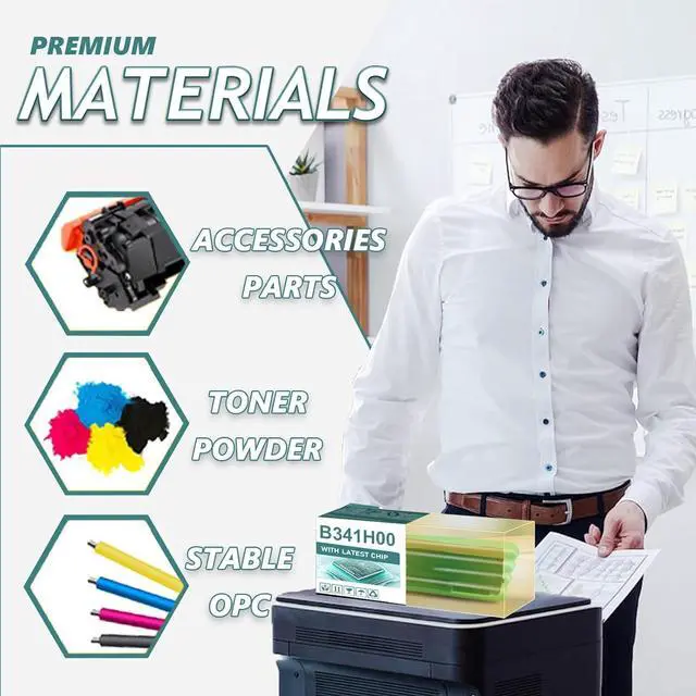 Alt view image 4 of 7 - B341H00 Toner Cartridge Compatible for Lexmark B341H00 Black Toner Cartridges High Yield Work for Lexmark MB3442adw MB3442i B3442dw B3340dw Printers, 1 Pack(3,000 Pages)