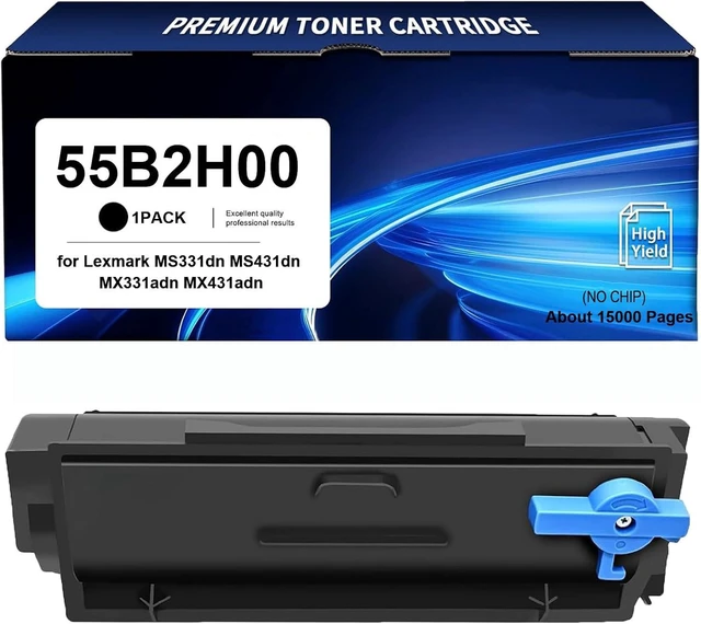 Main image of 55B2H00 Compatible Toner Cartridge Replacement for Lexmark 55B1000 for MS331 MS331dn MS431 MS431dn MS431dw MX331 MX331adn MX431 MX431adn MX431adw MX432 MX432adw Printer,15000 Pages (Black)