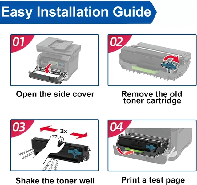 Alt view image 6 of 7 - 55B2H00 Compatible Toner Cartridge Replacement for Lexmark 55B1000 for MS331 MS331dn MS431 MS431dn MS431dw MX331 MX331adn MX431 MX431adn MX431adw MX432 MX432adw Printer,15000 Pages (Black)