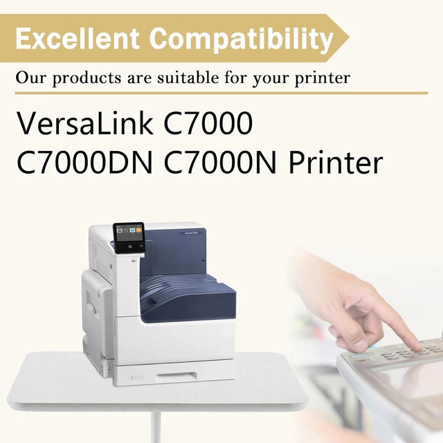 Alt view image 2 of 7 - C7000 Toner Cartridges Replacement for Xerox 106R03757 106R03758 106R03759 106R03760 Toner use for Versalink C7000 C7000DN(4Pack,BK/C/M/Y)