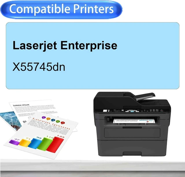Alt view image 2 of 7 - W9243MC Toner Cartridges Compatible for HP W9243MC Magenta Toner Cartridge Work for HP Laserjet Enterprise X55745dn Printer