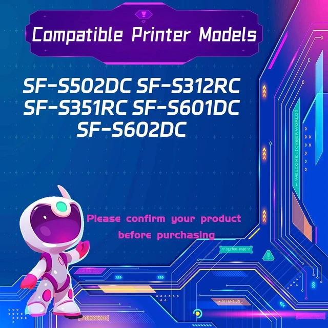 Alt view image 2 of 7 - MRTIP Compatible for Sharp SF-30CT Toner Cartridges for SF-S502DC SF-S312RC SF-S601DC SF-S351RC SF-S602DC Printers, with Chip High Yield 3200 Pages, Durability (1 Pack Magenta)