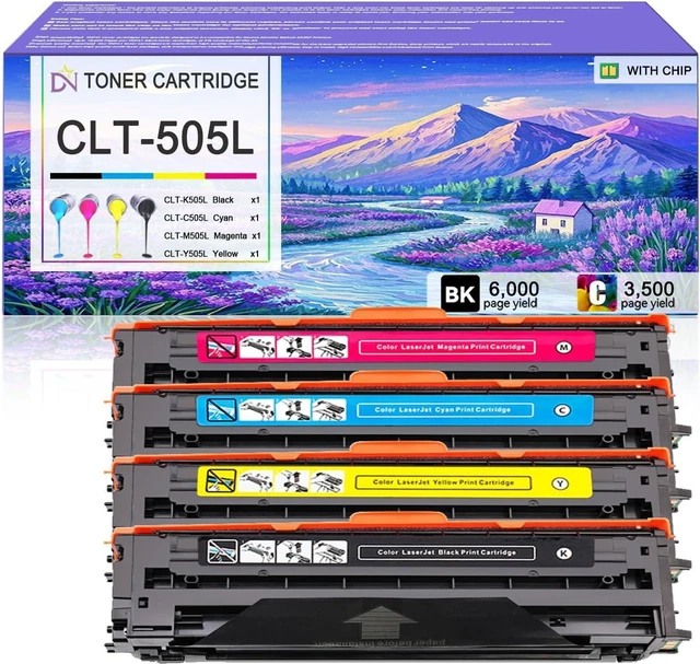 Main image of CLT-505L Toner Cartridge Compatible for Samsung CLT-K505L CLT-C505L CLT-Y505L CLT-M505L Toner Cartridges Work for Samsung Proxpress SL-C2620DW SL-C2670FW Printers