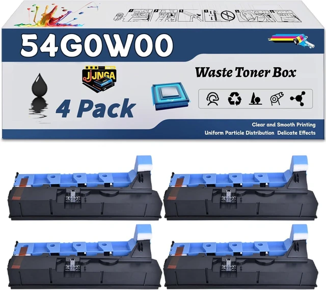 Main image of Work for Lexmark CX922de CX921de Printers, Replacement for Lexmark 54G0W00 Waste Toner Box, Capacity of 30000 Pages (4 Pack Black)