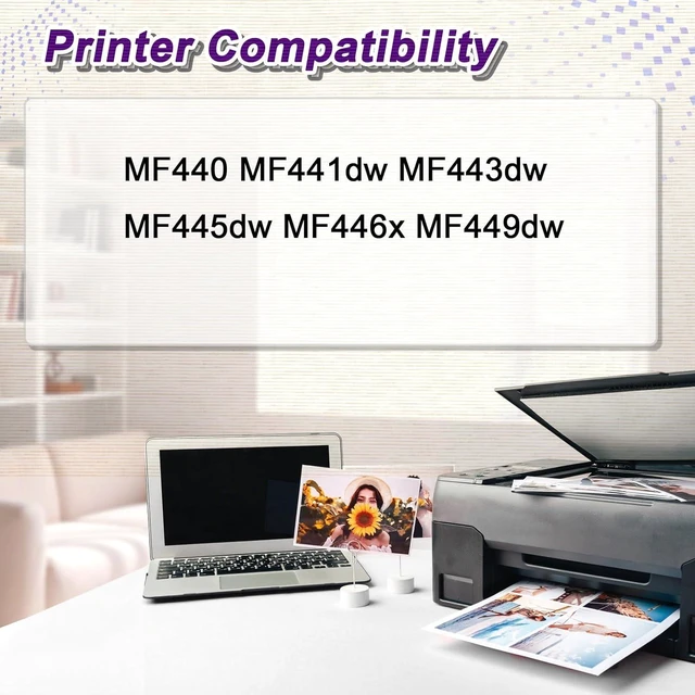 Alt view image 2 of 7 - 057 CRG057 CRG-057 Toner Cartridge Compatible for Canon MF440 MF441dw MF443dw MF445dw MF446x MF449dw Printers, High Yield 3,500 Pages, with Chip, Black 2 Pack