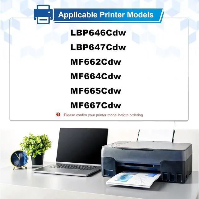 Alt view image 2 of 6 - Compatible CRG075HM CRG075HK CRG075HC CRG075HY CRG075H 075 Replacement Toner Cartridge Use for Canon ImageCLASS LBP646Cdw MF662Cdw MF664Cdw MF665Cdw MF667Cdw Printers Cyan