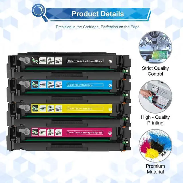 Alt view image 4 of 6 - Compatible CRG075HM CRG075HK CRG075HC CRG075HY CRG075H 075 Replacement Toner Cartridge Use for Canon ImageCLASS LBP646Cdw MF662Cdw MF664Cdw MF665Cdw MF667Cdw Printers Cyan