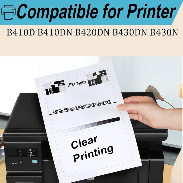 Alt view image 2 of 7 - 43979101 Toner Cartridge Compatible for Okidata OKI B410D B410DN B420DN B430DN B430N Printers, High Yield 3500 Pages, Print More Pages (Black)