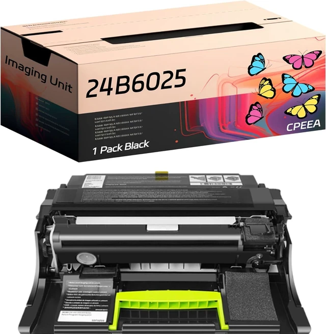 Main image of Compatible for Lexmark 24B6025 Imaging Unit Work for Lexmark M5155 M5163 M5170 XM5163 XM5170 XM5263 XM7155 XM7155X Printers, with Chip, High Yield 110000 Pages, Clear Printing (1 Pack Black)