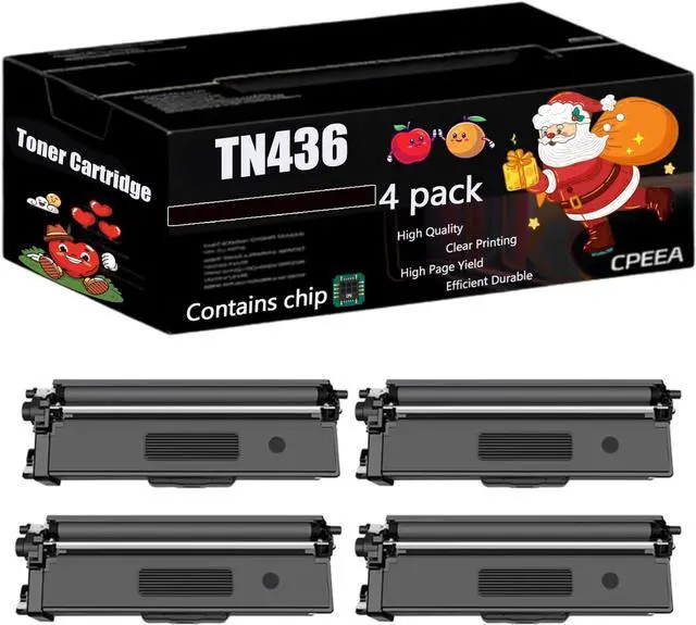 Main image of Compatible for Brother TN436 Toner Cartridge Work for Brother HL-L8360CDWT HL-L9310CDW MFC-L8895CDW MFC-L8900CDW MFC-L8905CDW MFC-L9570CDW Printers (4 Pack Black)