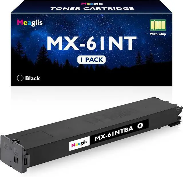 Main image of MX-60NT MX-61NT Black Toner Cartridge 1-Pack Replacement for Sharp MX-60NT-BA MX-61NT-BA MX-60NTBA MX-61NTBA for MX-2630 MX-3050 MX-3051 MX-3071 MX-4071 MX-5051 MX-5071 MX-6050V MX-6070N Printer