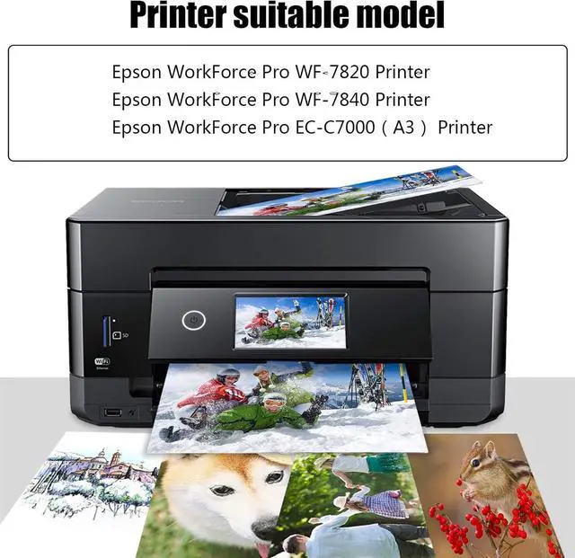 Alt view image 2 of 7 - NoahArk 4 Packs 812XL Remanufactured Ink Cartridges Replacement for 812 812XL T812 T812XL High Yield Ink for Workforce Pro WF-7820 WF-7840 EC-C7000(A3) Printer(Black Cyan Magenta Yellow, 4-Pack)