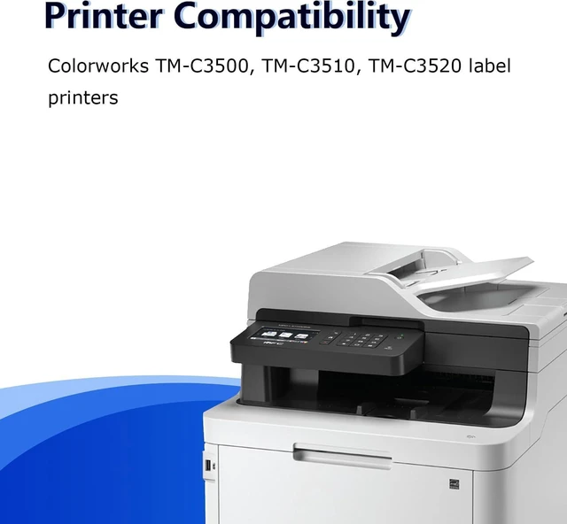 Alt view image 2 of 7 - Remanufactured SJIC22P Pigment Ink Cartridge Replacement for ColorWorks TM-C3500 TM-C3510 TM-C3520 C3500 C3510 C3520 Printer 4-Pack