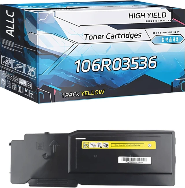 Main image of ALLC Compatible for Xerox 106R03536 Toner Cartridges Work for Xerox VersaLink C400 C405 Printers, with Chip, High Yield 20500 Pages, Clear Printing (1 Pack Yellow)