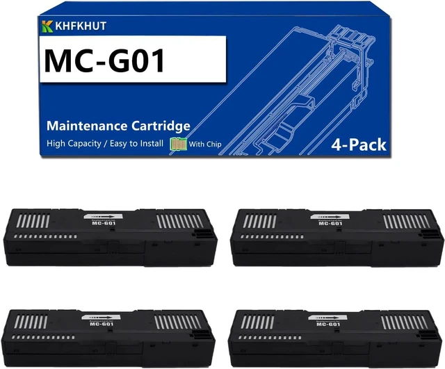 Main image of MC-G01 Maintenance Cartridge for MC G01 Waste Ink Collector, Compatible for Canon MAXIFY GX5020, GX5520X, GX6020, GX6021, GX7020, GX7020X, and GX7021 Printer 4 Pack