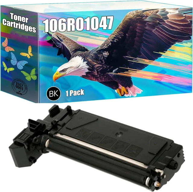 Main image of 106R01047 Toner Cartridges Compatible for Xerox CopyCentre C20 WorkCentre M20 M20i Printers, High Yield 9000 Pages, Bright Colors Clear Printing (Black)
