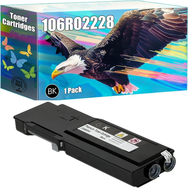 Main image of 106R02228 106R02225 106R02226 106R02227 Toner Cartridges Compatible for Xerox Phaser 6600DN 6600N WorkCentre 6605DN Printers (1 Pack Black)