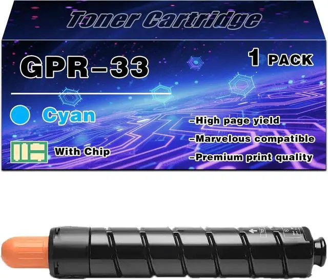 Main image of GPR33 GPR-33 Toner Cartridges Compatible for Canon GPR33 GPR-33 Toner Cartridge Work for Canon IR ADV C7055 C7065 C7260 C7270 Printers,Cyan