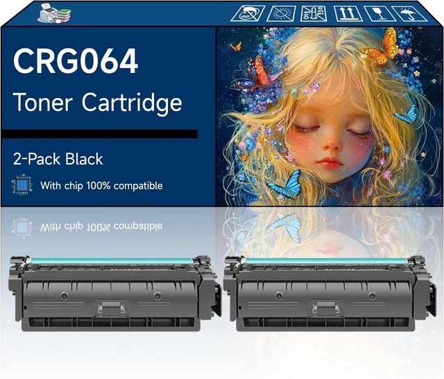 Main image of CRG064 Toner Cartridge Compatible with Canon Compatible MF832Cdw LBP722Cdw Printer, High-Yield Vibrant Colors, Sharp Text, Easy Installation, Perfect for Home & Office Use (2 Pack Black)