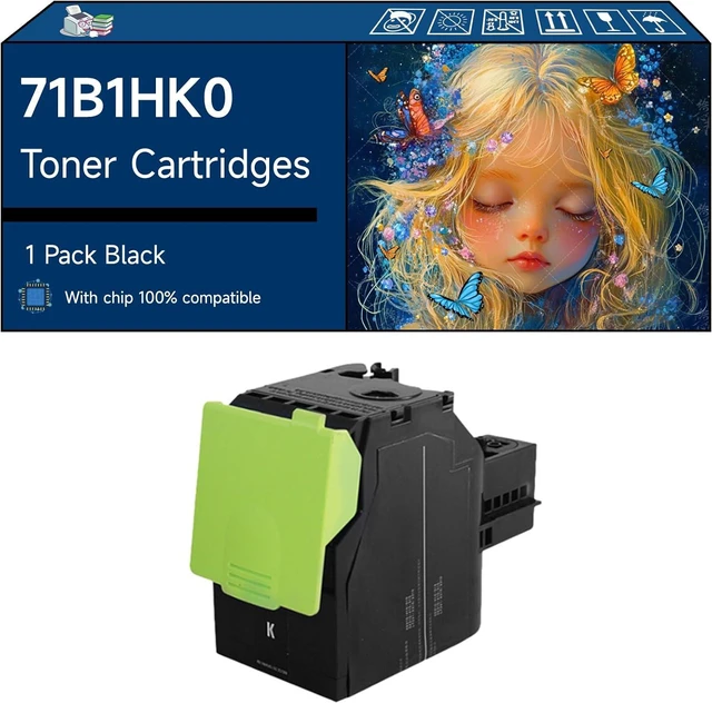 Main image of 71B1HK0 71B1HC0 71B1HM0 71B1HY0 Toner Cartridges Compatible with Lexmark CS417dn CX417de Printers (1 Pack Black)