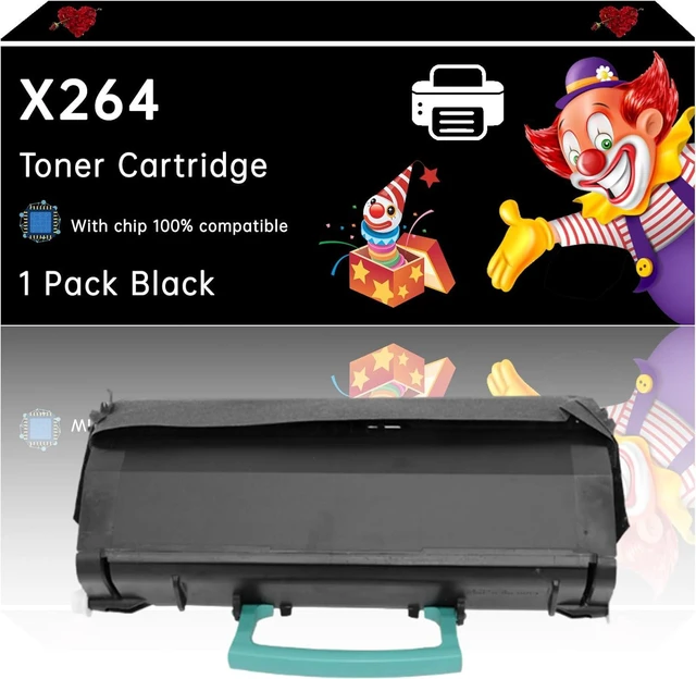 Main image of X264 Toner Cartridge Compatible with Lexmark X264dn X363dn X364dn X364dw Printer, Enhanced Durability, Ideal for High-Volume Printing (1 Pack Black)