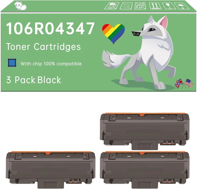 Main image of 106R04347 Toner Cartridges Compatible with Xerox B205 B210 B215 Printers, Enhanced Durability, Ideal for High-Volume Printing (3 Pack Black)