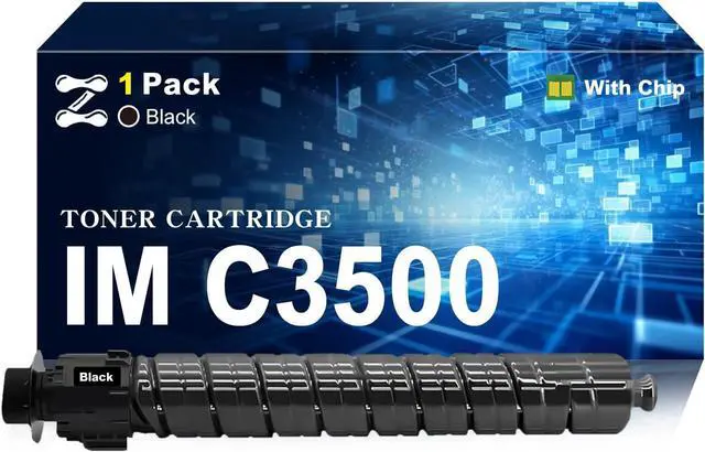 Main image of IM C3500 Toner Cartridges Compatible for Ricoh 842251 842254 842253 842252, Work for Ricoh Aficio Savin Lanier IM C3000 C3500 Printers, 1 Black