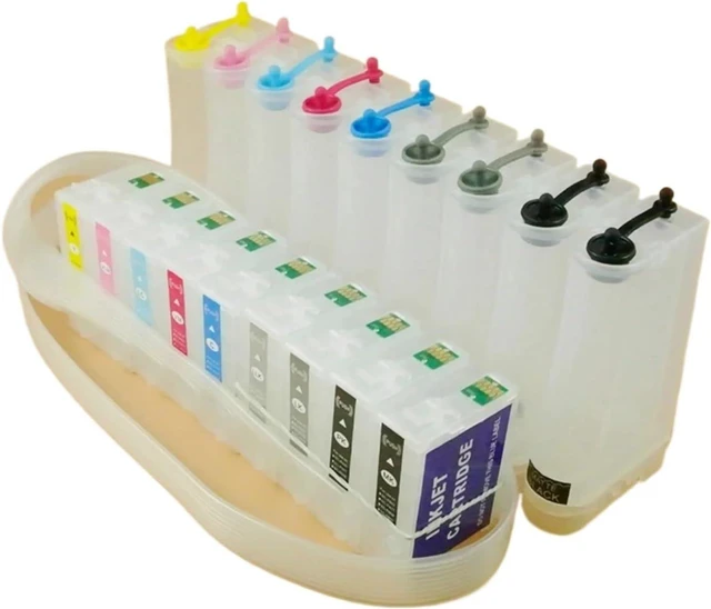 Main image of 9color Bulk Ink Supply System CISS Compatible with Epson SureColor P600 R3000 CISS with Auto Reset ARC Chip T7601-T7609 T1571-T1579(P600 with Chips)