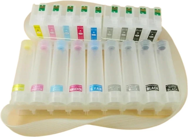 Alt view image 2 of 6 - 9color Bulk Ink Supply System CISS Compatible with Epson SureColor P600 R3000 CISS with Auto Reset ARC Chip T7601-T7609 T1571-T1579(P600 with Chips)