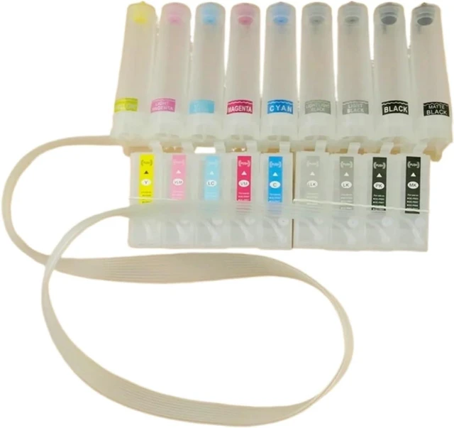 Alt view image 4 of 6 - 9color Bulk Ink Supply System CISS Compatible with Epson SureColor P600 R3000 CISS with Auto Reset ARC Chip T7601-T7609 T1571-T1579(P600 with Chips)