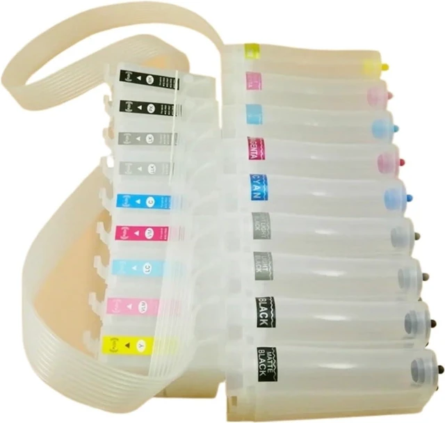 Alt view image 5 of 6 - 9color Bulk Ink Supply System CISS Compatible with Epson SureColor P600 R3000 CISS with Auto Reset ARC Chip T7601-T7609 T1571-T1579(P600 with Chips)