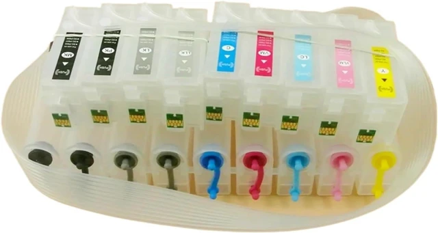 Alt view image 6 of 6 - 9color Bulk Ink Supply System CISS Compatible with Epson SureColor P600 R3000 CISS with Auto Reset ARC Chip T7601-T7609 T1571-T1579(P600 with Chips)